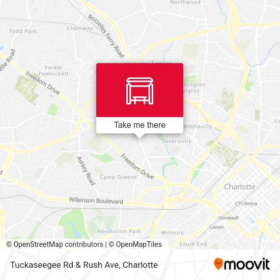 Mapa de Tuckaseegee Rd & Rush Ave