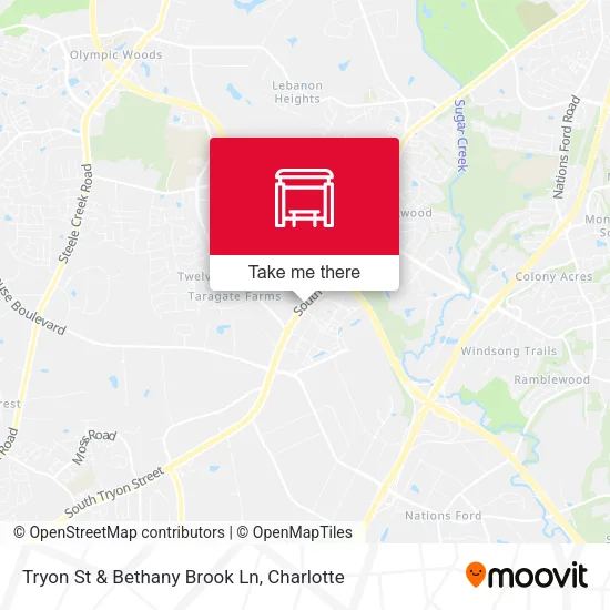 Mapa de Tryon St & Bethany Brook Ln