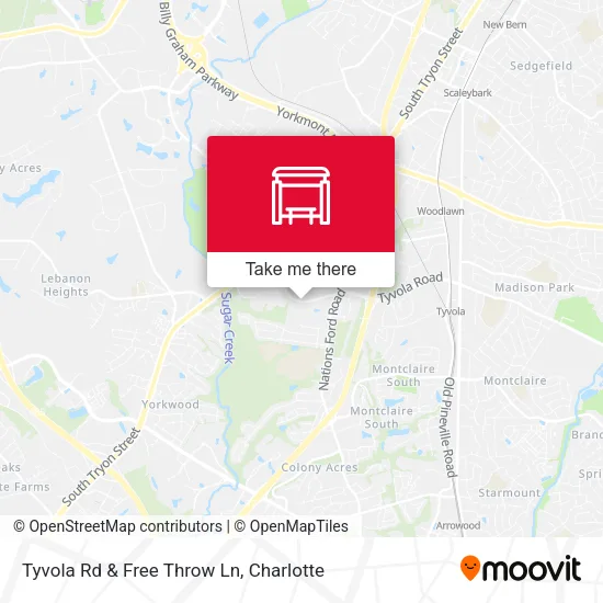 Mapa de Tyvola Rd & Free Throw Ln