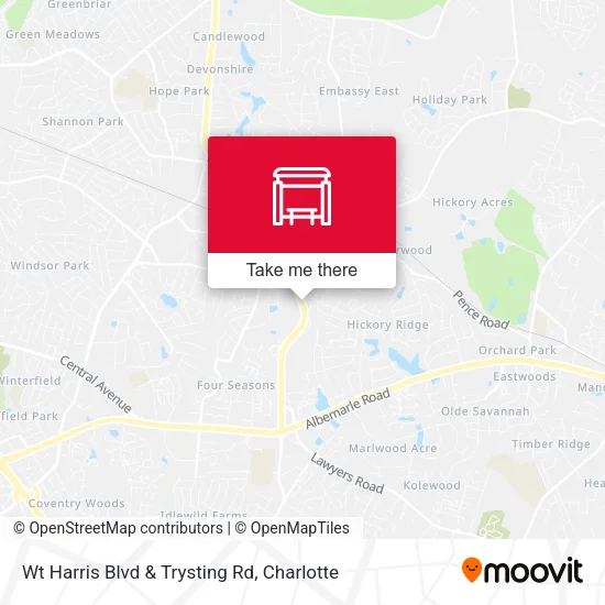Mapa de Wt Harris Blvd & Trysting Rd