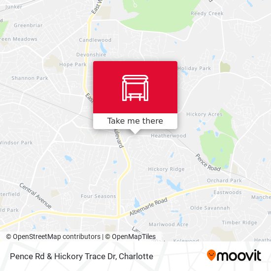 Pence Rd & Hickory Trace Dr map