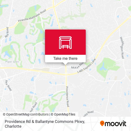 Providence Rd & Ballantyne Commons Pkwy map