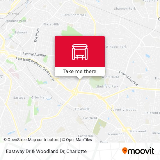 Eastway Dr & Woodland Dr map