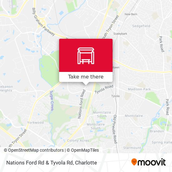 Nations Ford Rd & Tyvola Rd map