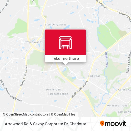 Arrowood Rd & Savoy Corporate Dr map
