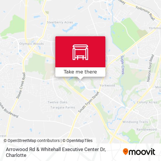 Arrowood Rd & Whitehall Executive Center Dr map