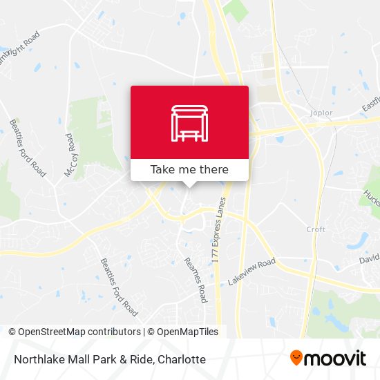 Northlake Mall Park & Ride map
