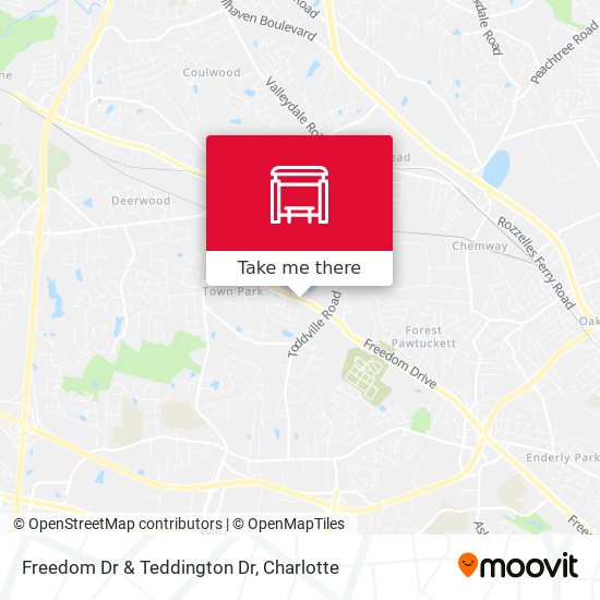 Freedom Dr & Teddington Dr map