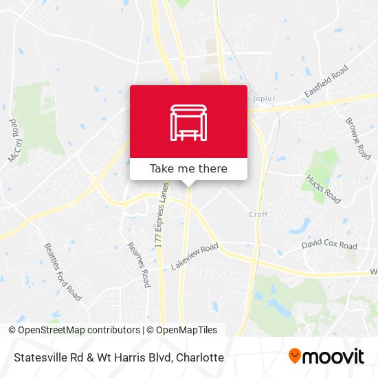 Statesville Rd & Wt Harris Blvd map