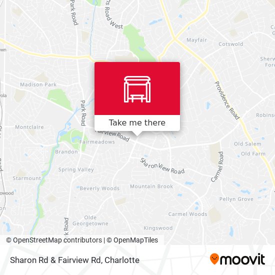 Sharon Rd & Fairview Rd map