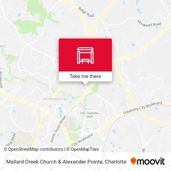 Mallard Creek Church & Alexander Pointe map