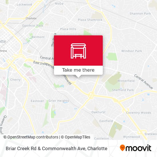 Briar Creek Rd & Commonwealth Ave map