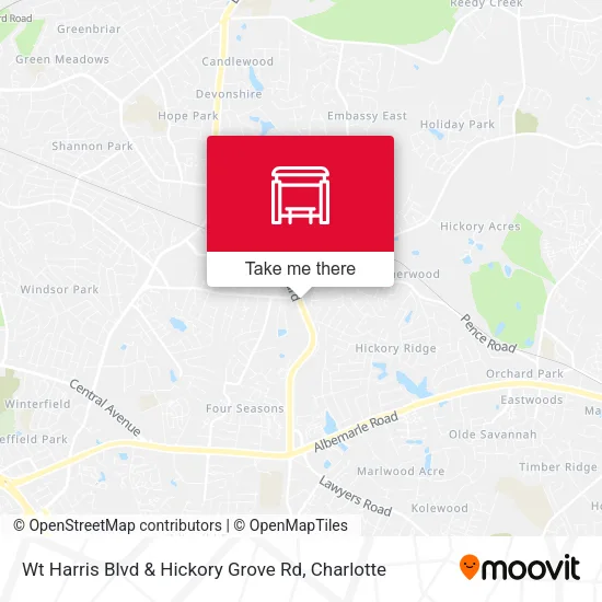 Mapa de Wt Harris Blvd & Hickory Grove Rd