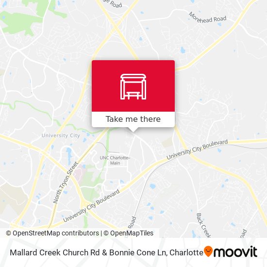 Mallard Creek Church Rd & Bonnie Cone Ln map