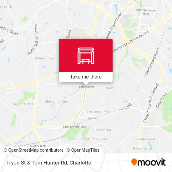 Mapa de Tryon St & Tom Hunter Rd
