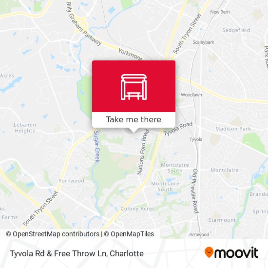 Mapa de Tyvola Rd & Free Throw Ln