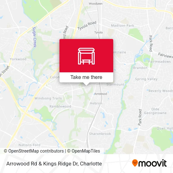 Mapa de Arrowood Rd & Kings Ridge Dr