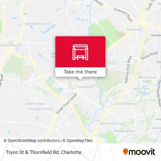 Tryon St & Thornfield Rd map