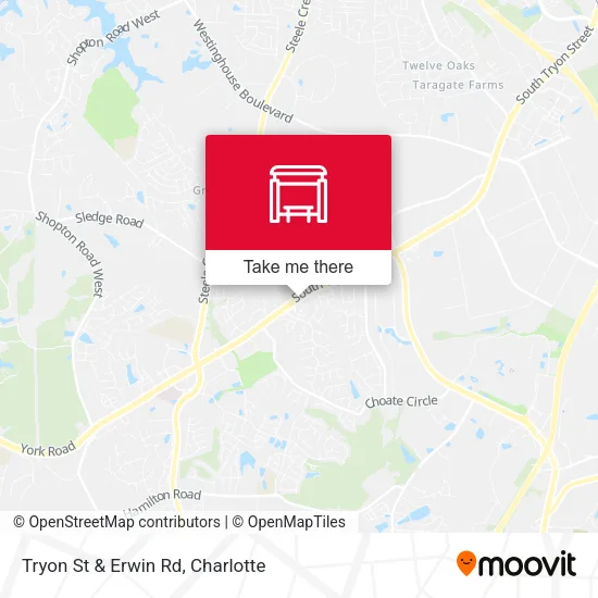 Mapa de Tryon St & Erwin Rd