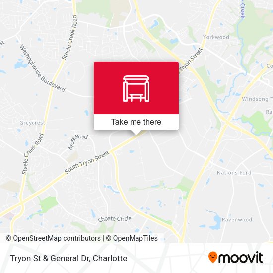 Tryon St & General Dr map