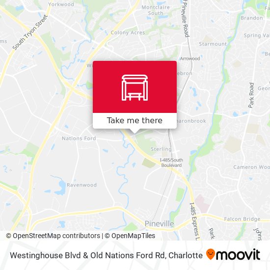 Westinghouse Blvd & Old Nations Ford Rd map