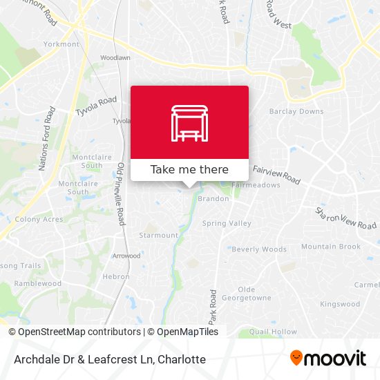 Archdale Dr & Leafcrest Ln map