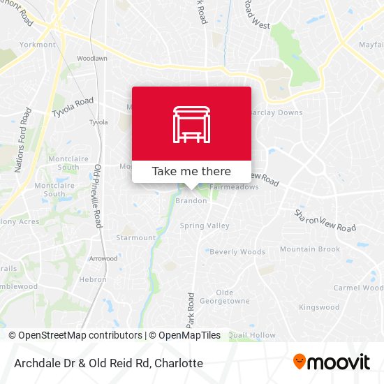 Archdale Dr & Old Reid Rd map
