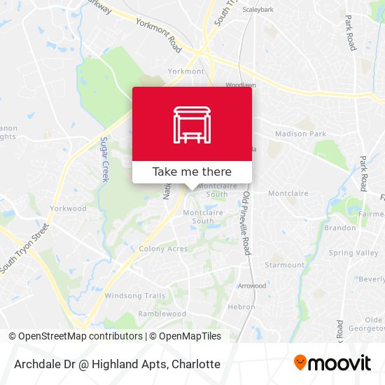 Archdale Dr @ Highland Apts map