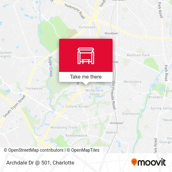 Archdale Dr @ 501 map