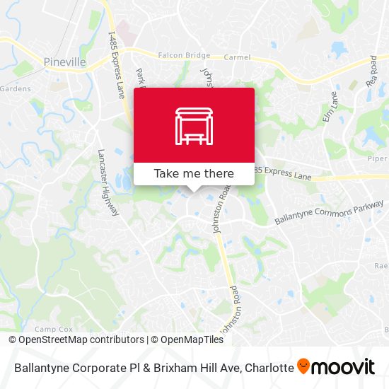 Ballantyne Corporate Pl & Brixham Hill Ave map
