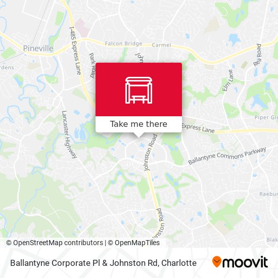 Mapa de Ballantyne Corporate Pl & Johnston Rd