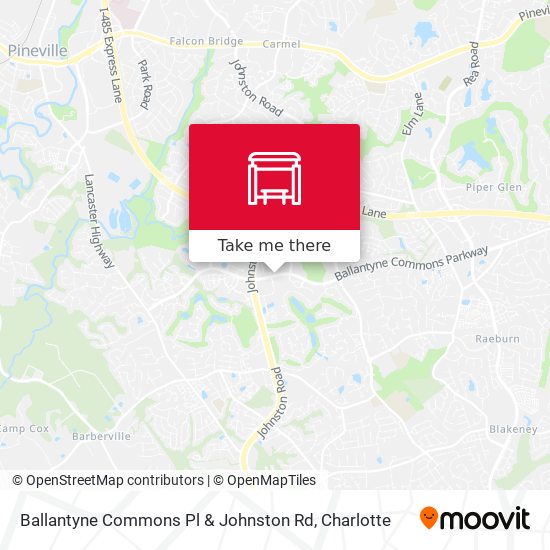 Ballantyne Commons Pl & Johnston Rd map