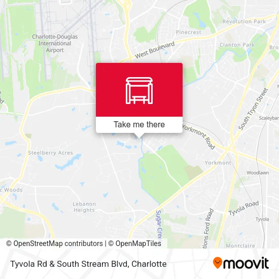 Mapa de Tyvola Rd & South Stream Blvd