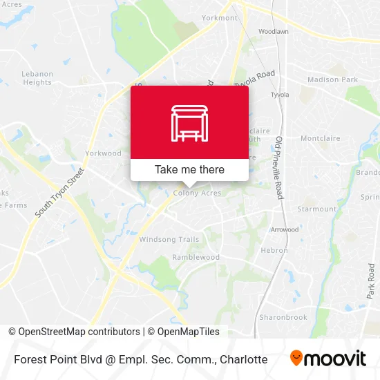 Mapa de Forest Point Blvd @ Empl. Sec. Comm.