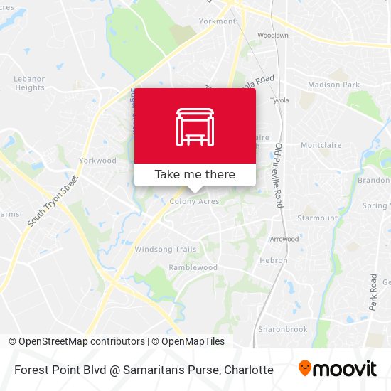 Forest Point Blvd @ Samaritan's Purse map