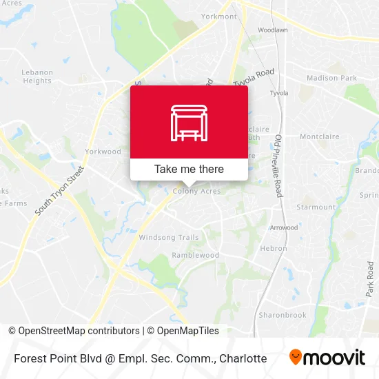 Mapa de Forest Point Blvd @ Empl. Sec. Comm.