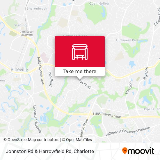 Johnston Rd & Harrowfield Rd map