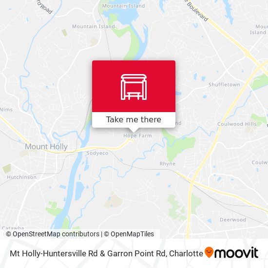 Mt Holly-Huntersville Rd & Garron Point Rd map