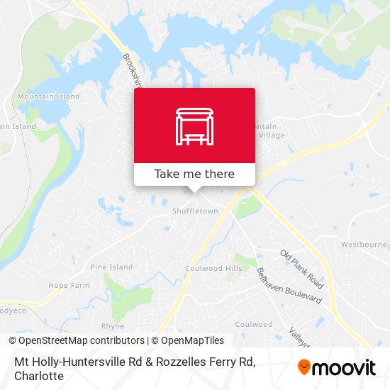 Mapa de Mt Holly-Huntersville Rd & Rozzelles Ferry Rd