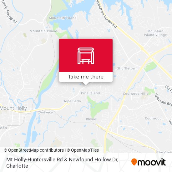 Mt Holly-Huntersville Rd & Newfound Hollow Dr map