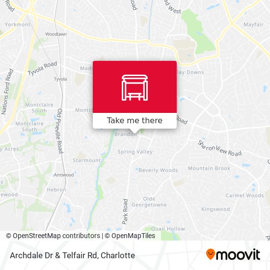 Archdale Dr & Telfair Rd map