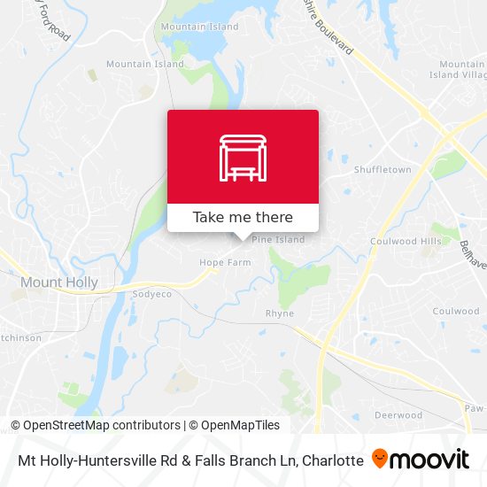 Mt Holly-Huntersville Rd & Falls Branch Ln map