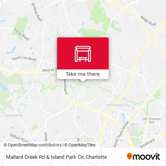 Mallard Creek Rd & Island Park Cir map