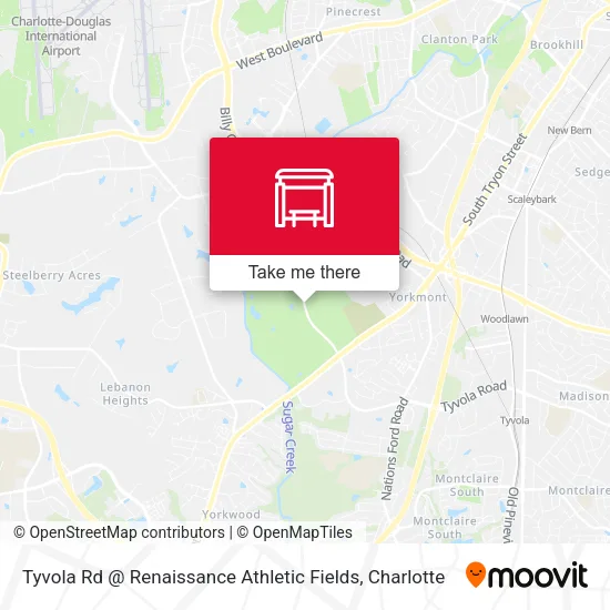 Tyvola Rd @ Renaissance Athletic Fields map