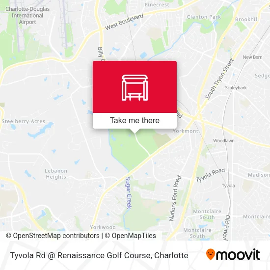 Tyvola Rd @ Renaissance Golf Course map