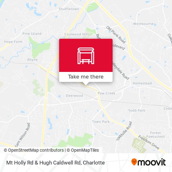 Mt Holly Rd & Hugh Caldwell Rd map