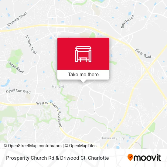 Mapa de Prosperity Church Rd & Driwood Ct