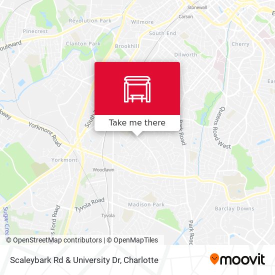 Scaleybark Rd & University Dr map