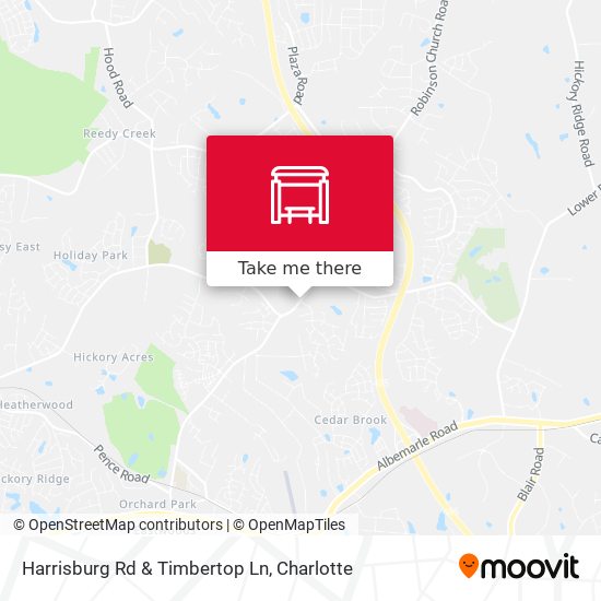 Harrisburg Rd & Timbertop Ln map