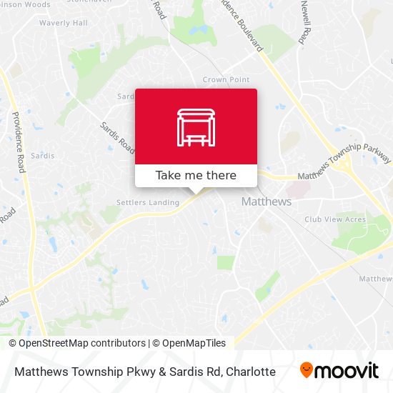Matthews Township Pkwy & Sardis Rd map